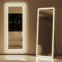 153x50cm Espejo de pie Grande, Espejo de Cuerpo Entero Pared Rectangular, Espejo Cuerpo Entero Pared LED, Espejo Pared vestidor, Dormitorio, Negro - details 51