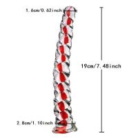 Empaque privado Sexy Crystal Twist Espiral Erótico Adulto Ano Butt Anal Dilatador Vidrio Dildo Juguetes Sexuales Para Mujer Hombre Tapón Anal - details 0