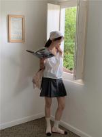 Blusa de verano para mujer, camisa de primavera, blusa para mujer, Blusas largas de gasa, informales, elegantes, Vintage, de manga larga, holgada de gran tamaño, blanca - details 7