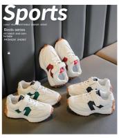 Zapatos Para Niños Y Niñas Transpirables De Cuero PU Tenis Planos Para Bebés En Colores Rosa/Negro/Ceniza Tallas 21-36 - details 2
