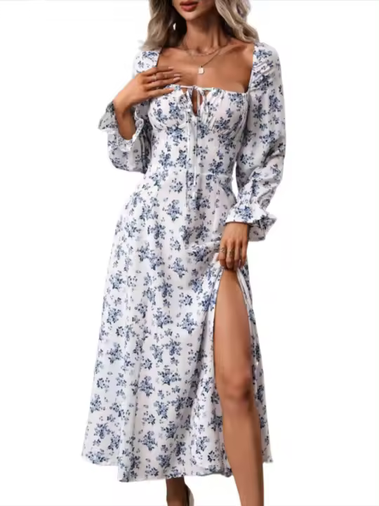 Vestido elegante floral bohemio de temporada para mujer - 1