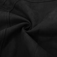 Chaleco de traje de cuero de gamuza para hombre, chaleco informal occidental con cuello en V, solapa con botones a presión, chaqueta sin mangas - details 10