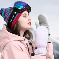 Guantes de esquí impermeables para hombres y mujeres adultos, palma antideslizante, tela de 4 capas, invierno - details 1