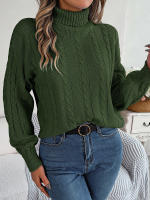Suéter de punto de cuello alto para mujer, jersey de manga larga, Tops de moda, blusa de punto, novedad de otoño e invierno, 2023 - details 15