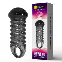 Funda de Espina de pene con dientes de lobo de cristal, cuentas Popping, juguetes sexuales para hombres y mujeres, ayuda a coquetear - details 2