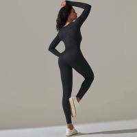 Ropa de una pieza con rosca, mono de Yoga sin costuras, Control de barriga, ropa de ejercicio de manga larga, elástico - details 17