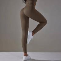 Mujeres sin costuras, leggings deportivos de cintura alta para entrenamiento, correr, fitness, gimnasio, fruncido en el trasero, ropa deportiva - details 36