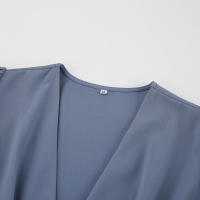 Manga farol francés Dre cuello en V Slim Fit Otoño Invierno nuevo estilo elegante mujer - details 21