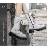 Trabajo impermeable senderismo combate cordones botas de tacón bajo, botines - details 3