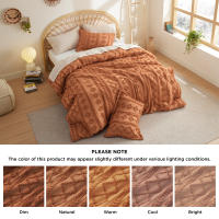 Bedsure-Juego de edredones bohemios, conjunto de cama con bordado elegante y desgastado, suave, Jacquard, Twin, Full, Queen y King - details 6