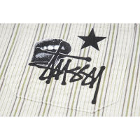 Polo de corte recto y holgado de marca de moda americana, tejido de doble brillo de puro algodón con logotipo bordado clásico, camisa de manga corta sin cuello para hombre, nueva camiseta informal de estilo veraniego para parejas - details 8