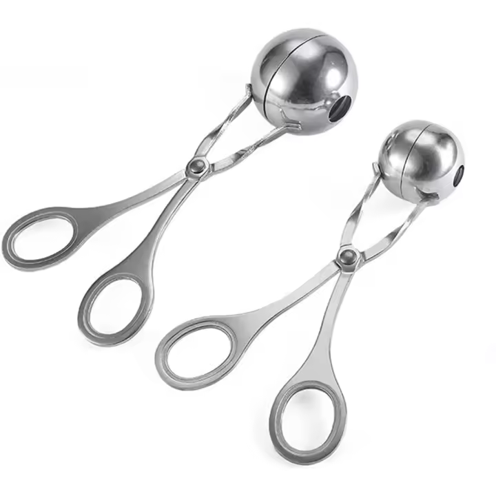 Ifsecond Cuchillo de Carne de Acero Inoxidable Herramienta de Cocina para Hacer Almohadillas de Carne, Bolas de Pastel, Ganchos de Hielo, Cuchara de Frutas - 1