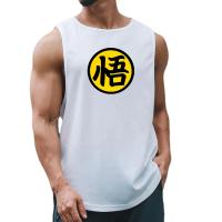Japanese Anime Logo Wu Font Funny Printed Gym Tank Top Men Bodybuilding Vest Fitness Sleeveless Shirt Mesh Quick Dry Clothing - details 12