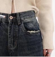 Jeans Holgados de Moda Callejera Retro Pantalones Anchos y Alta Cintura para Mujeres - details 8