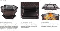 Parrilla de Jardín Hexagonal Exterior 30'' con Lámina de Acero a Prueba de Fuego para Carbón y Brasero Tipo de Fuente de BBQ: Carbón Estilo de Acabado Electroestático - details 5