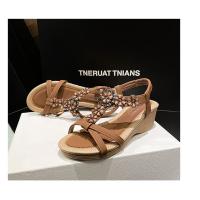 Sandalias de Mujer 2025 - Plataforma Boho con Flores y Strass, Chanclas de Playa Transpirables (Zapatos Verano Mujer, Sandalias Deportivas de Lujo) - details 29