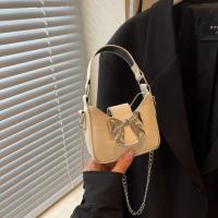 Bolso informal de piel sintética con hebilla y lazo para mujer, bolso de mano de Color sólido, bolso de cubo plateado, Mini bolso cruzado, bolso de hombro para mujer y niño - details 17