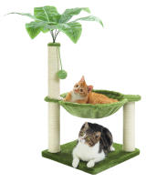 PAWZ-Pequeño árbol para gatos, torre linda con postes rascadores de sisal para gatos pequeños, hamaca grande para gatos - details 21