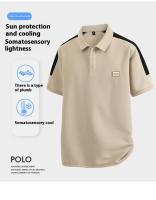 Camiseta manga corta hombre polo holgado antibacteriano adelgazante polo cómodo transpirable - details 1