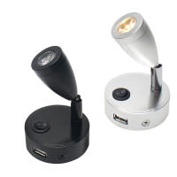 Luz LED de lectura para Interior de RV, foco con puerto USB de 5V y 2A, 12V y 24V, 2W, para barco, yate, caravana, remolque, dormitorio, 3 colores - details 7