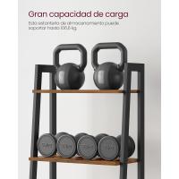 Estantería de 5 Niveles, Librería Industrial, Fácil de Montar, para Salón, Dormitorio, Cocina, Marrón Rústico y Negro LLS45X - details 6
