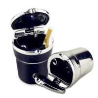 Cenicero universal negro para coche, personalidad creativa, multifunción con cubierta, interior automotriz, portátil de plástico, 1 Uds. - details 4