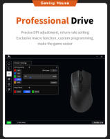 Darmoshark Ratón Inalámbrico de Juego N3 con Bluetooth y Sensor Óptico PAM3395 7 Teclas para PC Portátil 26000DPI Drive - details 11