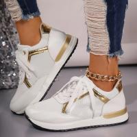 Zapatillas De Mujer 2023 Nuevas Plataforma Cómodas De Cuero Parcheado Zapatos De Correr Al Aire Libre Deporte Casuales Ladies - details 13