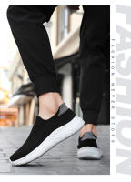 Zapatos deportivos transpirables antiolor para hombre, calzado deportivo de malla tejida con mosca negra de un pie, zapatos informales de suela blanda a la moda, primavera - details 7