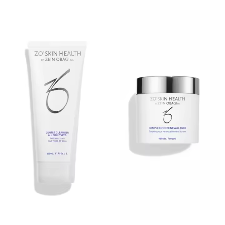 ZO SKIN Limpiador Suave 200ml + Almohadillas Renovadoras del Tezón 60 Almohadillas Set de dos piezas - 1