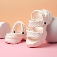 Sandalias de Playa de Cuero para Mujer 2025 Suela Gruesa, Doble Hebilla, Moda de Verano, Diseño de Pisando Mierda - details 4