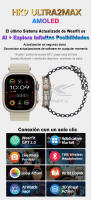2025 Nuevo HK9 Ultra 2 MAX Smartwatch Bluetooth Llamada Detección de frecuencia cardíaca Modo deportivo Linterna 1GB de memoria AMOLED Compatible con Android IOS Smartwatch - details 0