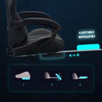 Silla Gaming Silla de Oficina Silla Giratoria Silla de Ordenador Silla de Tareas Silla de Escritorio Silla Ergonómica Silla de Carreras Silla de Cuero Silla PC Gaming (Rojo, con reposapiés) - details 50