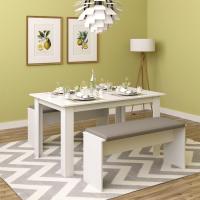 Juego de comedor de 90 x 140 cm con 2 bancos - details 1