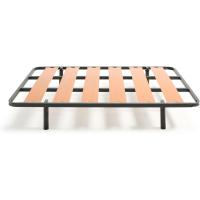 Marco de Cama para Niños Somier 135x190 cm Reforzado con Acerado, Láminas de Chopo y Pintura Metalizada Incluye Juego de 4 Patas - details 6