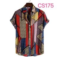 Camisa ajustada de manga corta para hombre, ropa informal con estampado grande, novedad de verano, 2021 - details 26