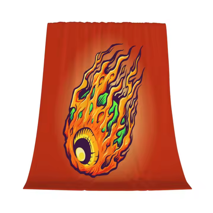 Manta de franela de terror de ojo de galaxia para decoración de dormitorio y ropa de cama - 1