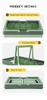 Caja de almacenamiento plegable con tapa de madera de nuevo diseño, cesta de camping plegable de plástico con asa - details 3