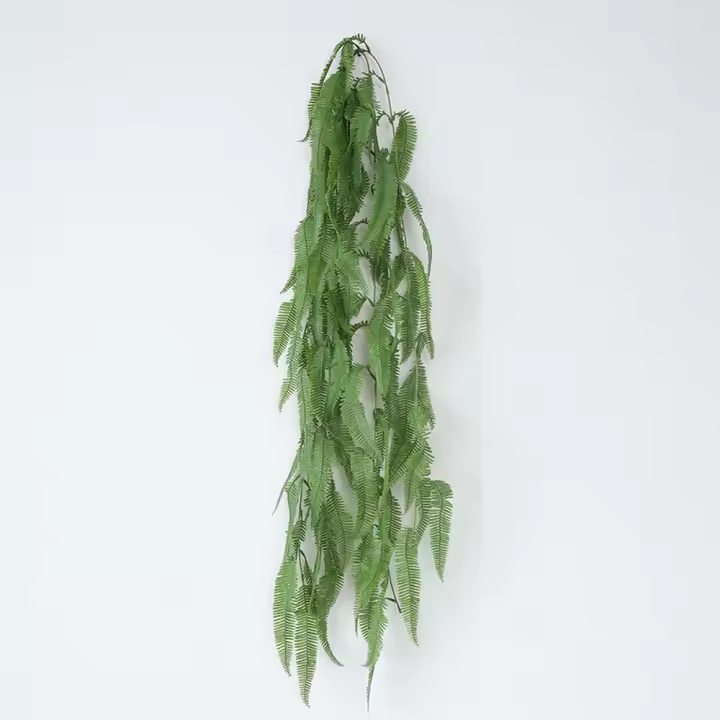 Gran planta Artificial de enredaderas, plantas verdes, plantas tropicales, plantas de helecho de Boston, colgante de pared, enredaderas de hojas de helecho realistas - 1