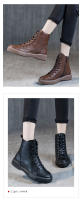 Botas cortas de realce interior de cuero botas de caballero finas de suela gruesa zapatos de mujer versátiles - details 14