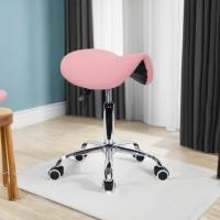 Taburete con Ruedas Silla Trabajo Altura Ajustable Giratorio Taburete de Oficina con Asiento de Silla de Montar Negro - details 25