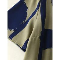 Novedad de verano, vestido elegante Vintage estampado de manga corta con cuello redondo, vestidos largos informales holgados con bolsillos y temperamento - details 9