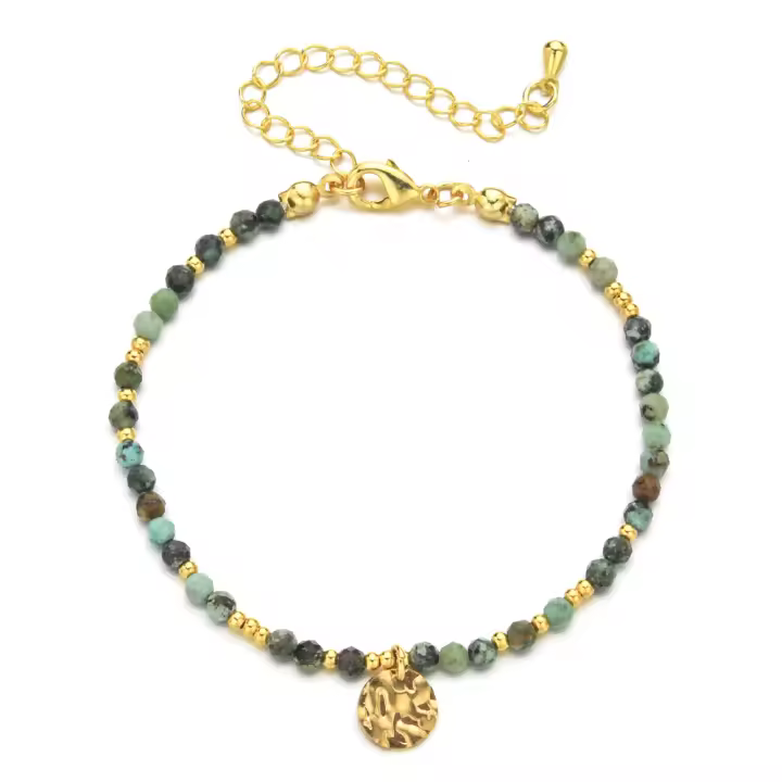 Pulseras y brazaletes de cuentas facetadas de piedra Natural de alta calidad, joyería de cristal para mujer, pulseras de hilo, regalo con cuentas de turmalina - 1
