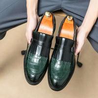 Formal para hombre en talla grande 38-48/6,5-14 con estampado de cocodrilo, cuero informal de negocios para hombre de alta calidad y a la moda - details 4