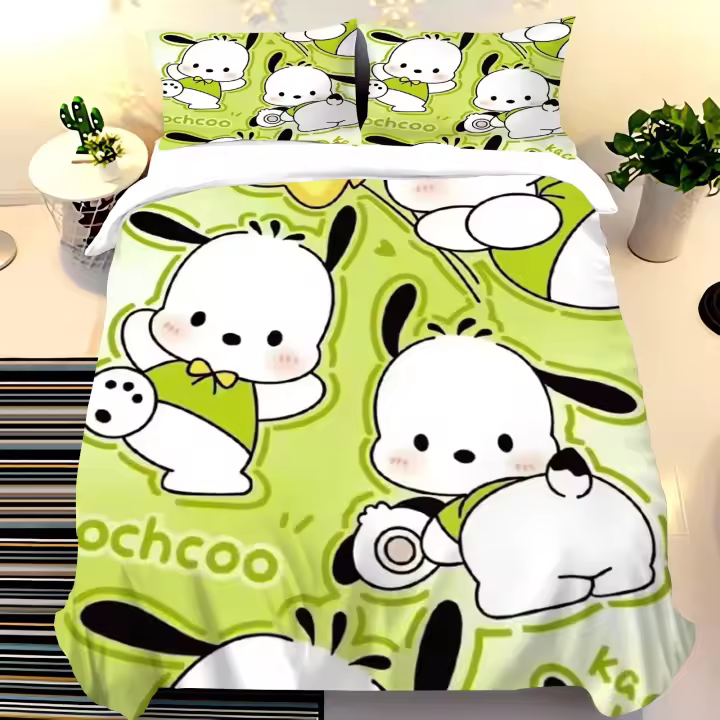 Dormitorio de Niños con Estampado 3D de Pacha Perro 100% Poliéster, Doble Lindo para Niños y Niñas, Juego de Ropa de Cama - 1