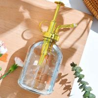 Botella pulverizadora de vidrio tipo empuje, gota de lluvia, regadera de jardín a presión manual, pulverizador de flores transparente con fondo antideslizante a prueba de fugas para exteriores - details 6