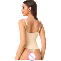 Monoslime de Adelgazamiento sin Costuras para Mujeres Camisola de Compresión, Tanga de Crotch Abierto, Moldeado Completo del Cuerpo, Cinturón de Entrenamiento de Cintura - details 12