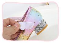 Zapatos de cuero con purpurina para niños, zapatos de princesa arcoíris para niñas, fiesta de boda, lentejuelas, lazo, tacones altos, zapatos individuales - details 14