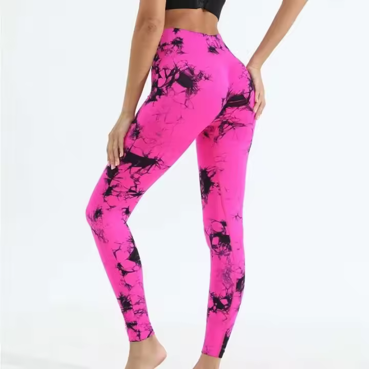 Body de entrenamiento para mujer, yoga reforzado para gimnasio, pantalones sin costuras de cintura alta, monos de punto teñidos a la moda - 1