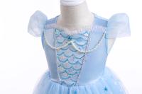 Vestido de princesa de lentejuelas de verano para niños, disfraz con estampado azul, vestido elegante de Reina de la nieve para niñas, regalo de cumpleaños para niños - details 3